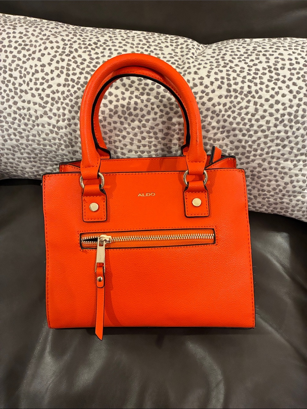 ALDO Bright Orange Mini Top-Handle Satchel